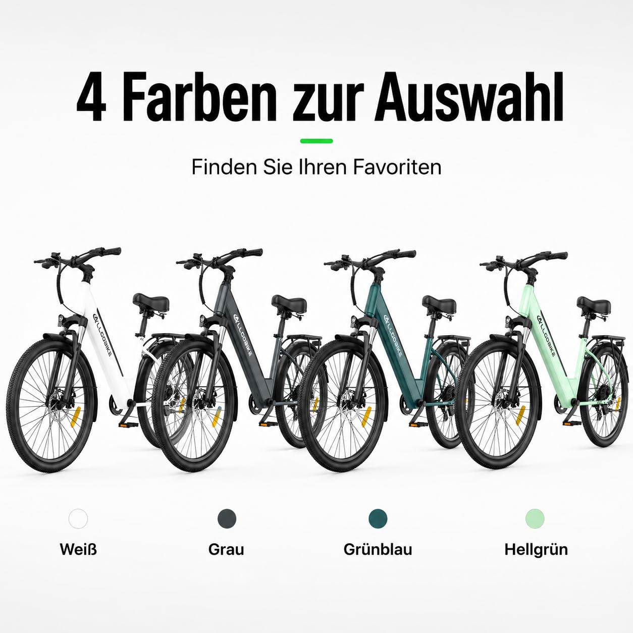 E Bike Herren Damen 27,5 Zoll, Elektrofahrrad City Trekkingrad mit 36V 15Ah Akku bis 100 km, 250W Pedelec bis 25 km/h, 45 Nm, 7-Gang Schaltung, Scheibenbremsen, E-Bike für Pendeln & Touren