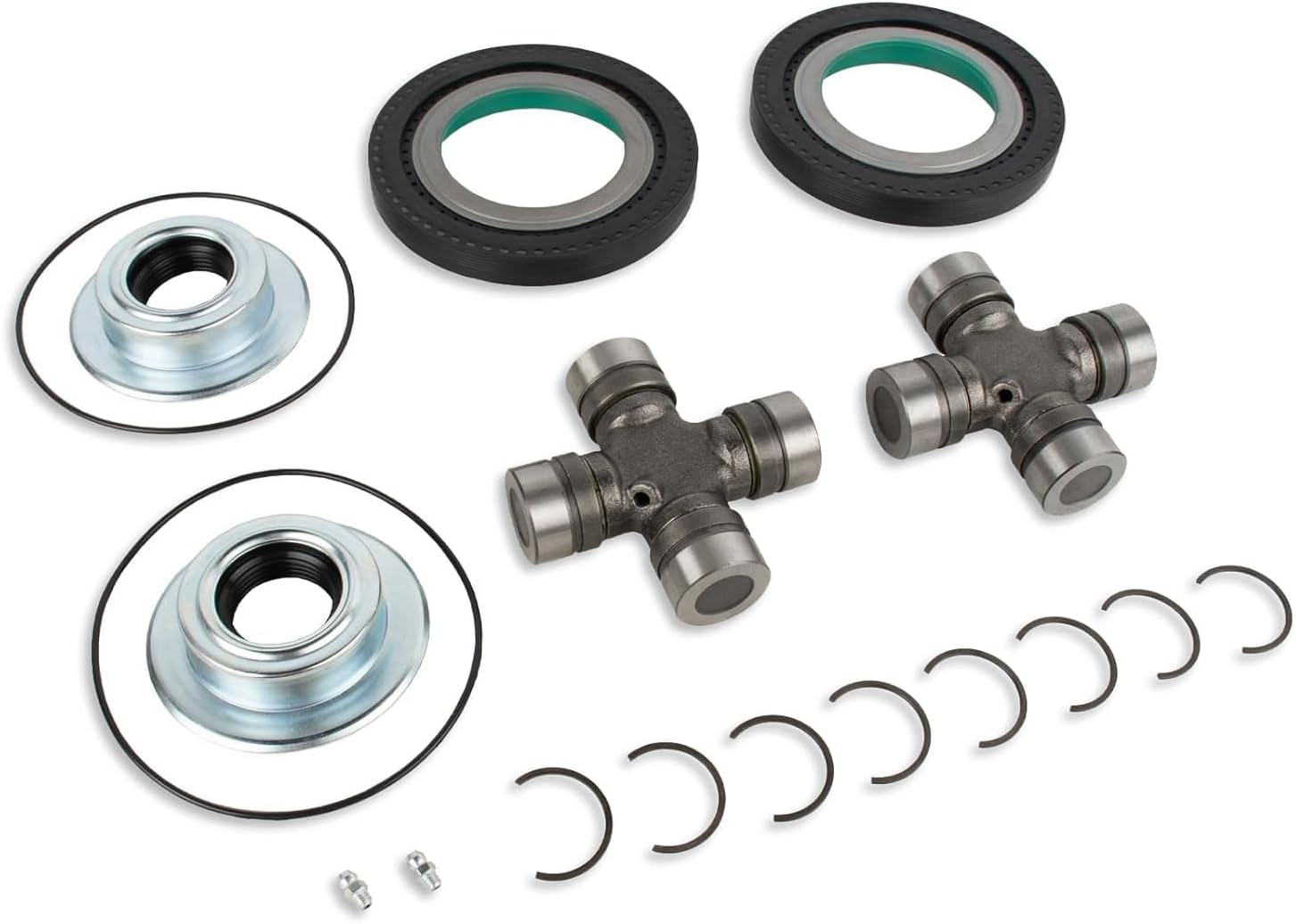 Front Axle Seal Kit with U-Joints, Inner Knuckle & Outer Tube Dust Seals and O-Rings, Compatible with Ford F250 F350 F450 F550 Super Duty 2005-2015 Replace 2017426 2014835 54983