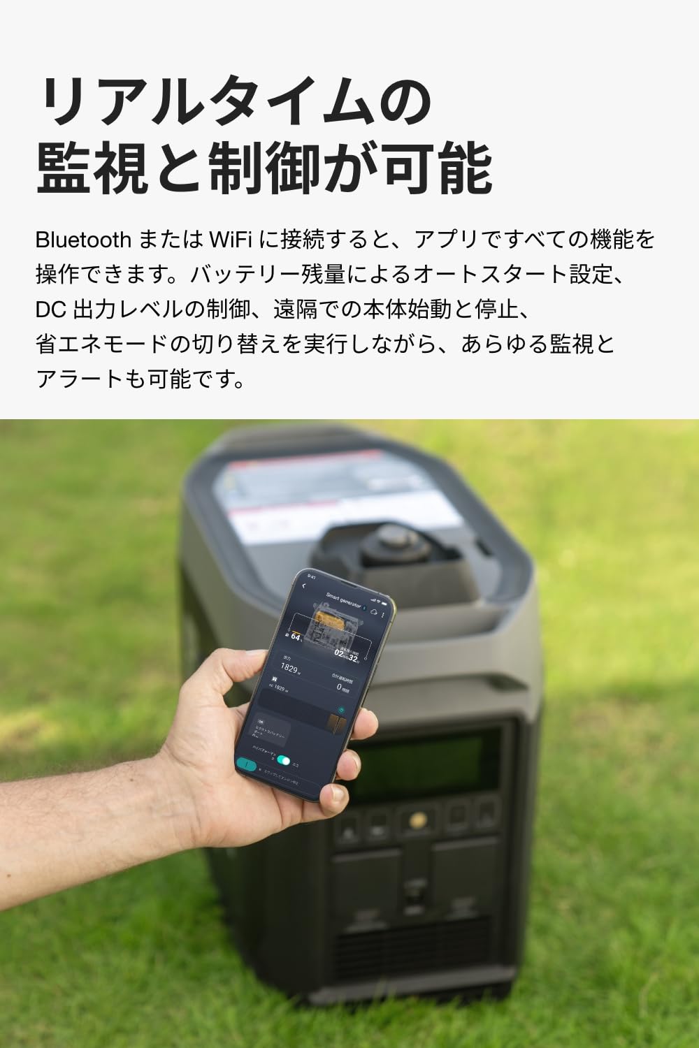 Amazon.co.jp: EcoFlow 発電機 ガソリンとLPGを燃料とする