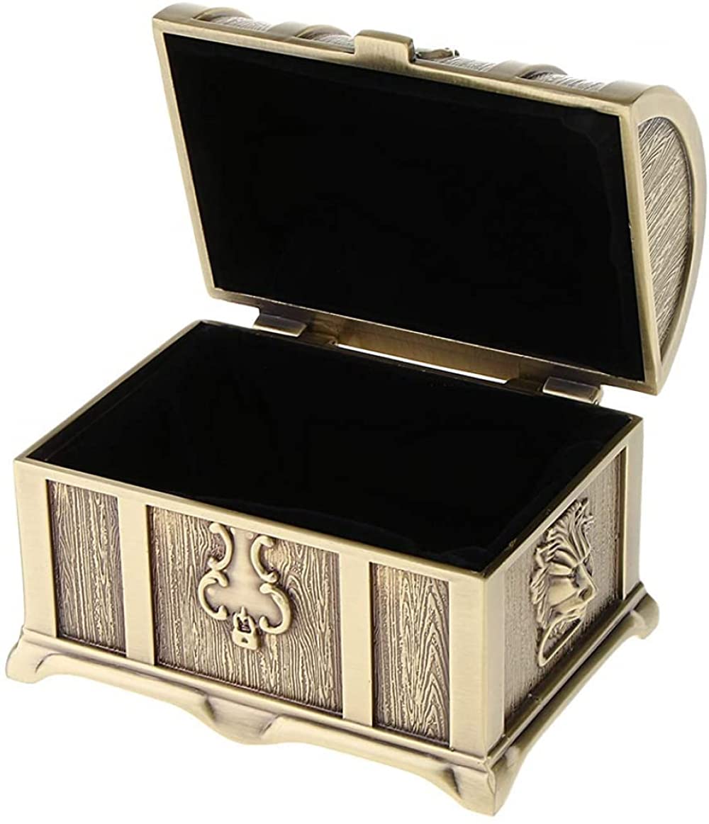 Sieraden Organizer Box - Vintage Sieraden Doos, 11,5 x 8 cm/4,5 x 3,1 inch antieke snuisterij opslag, multifunctionele retro schatkist voor oorbellen ketting