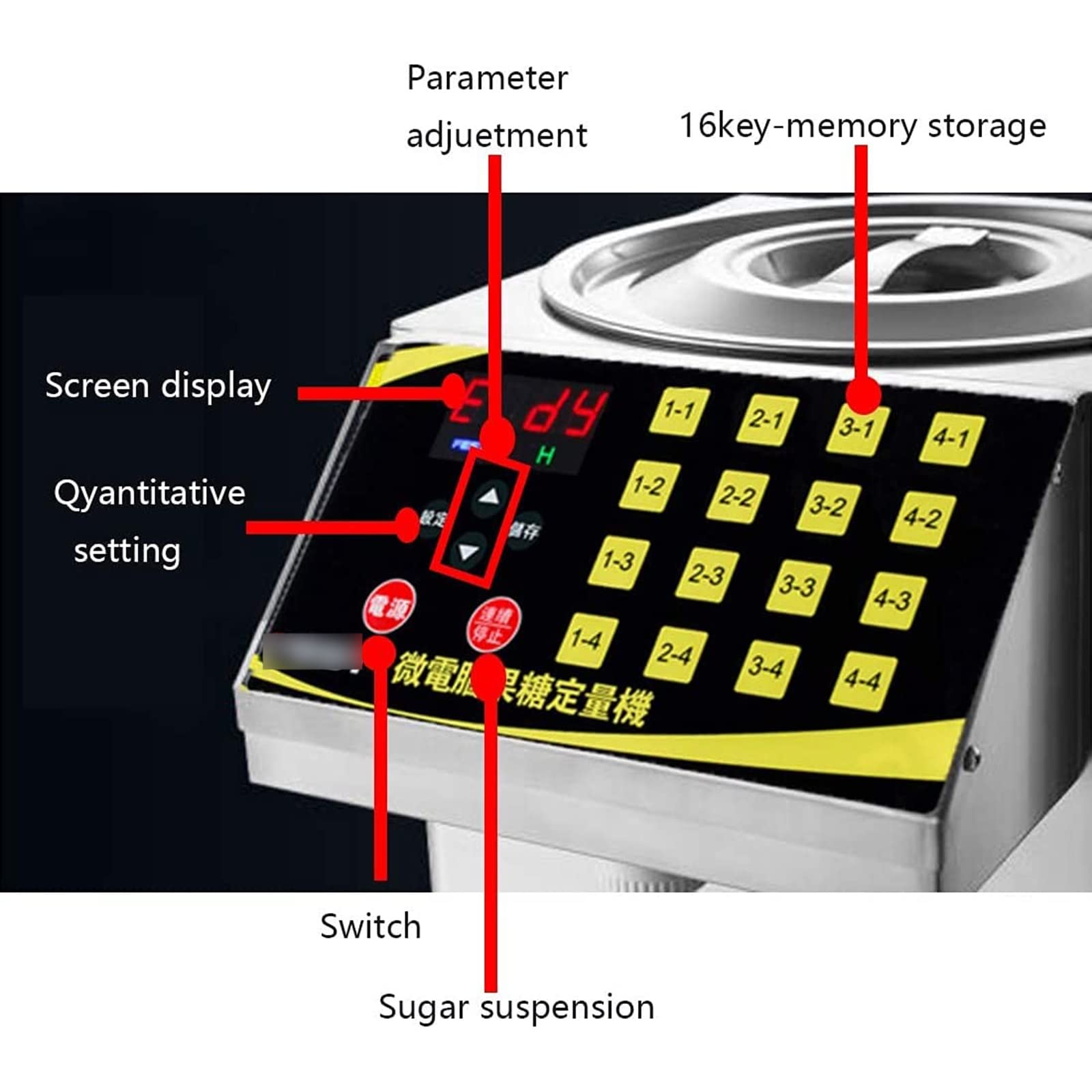 Fructosedispenser, 450 W, 7,5 l, fructose-doseersysteem