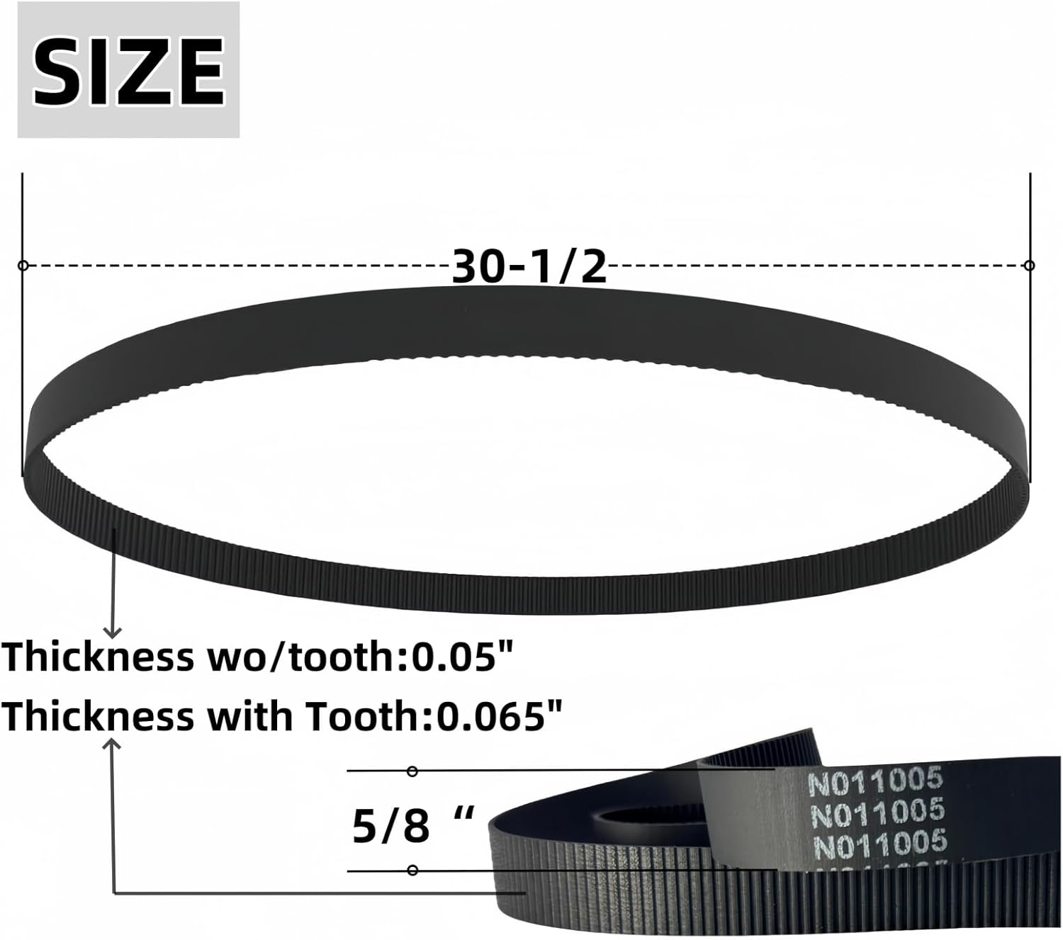 A12210 N011005 Air Compressor Drive Belt Compatible for Dewalt Porter Cable Craftsmam Devilbisx D55146 D55167 D55168 (3-pack)