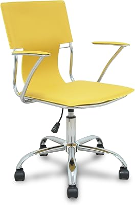 Piqueras y Crespo 214 – Silla de Oficina ergonómica con Brazos fijos, Regulable en Altura y giratoria 360º