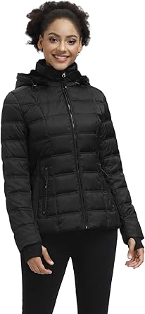Quilted down coat womens Clearance