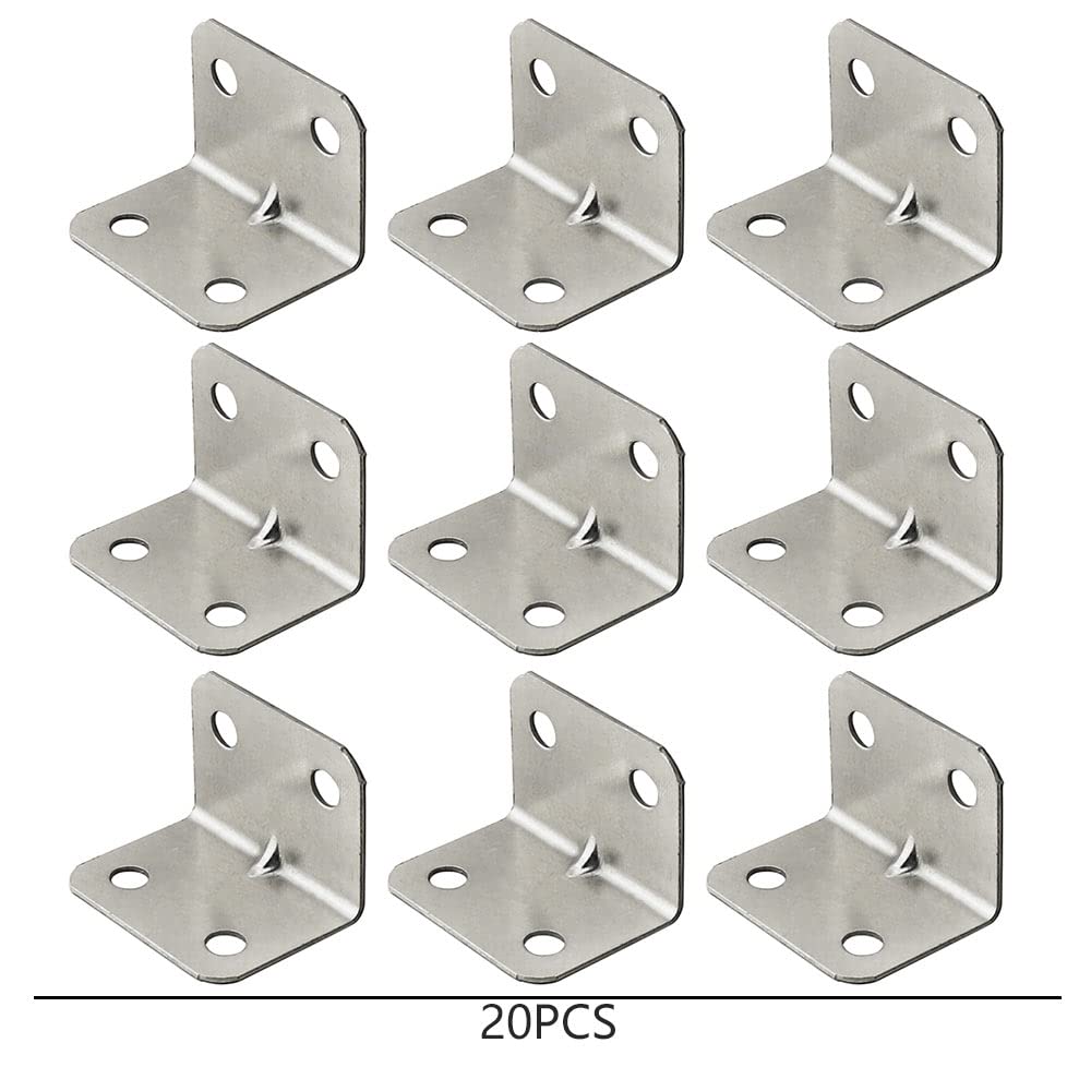 Buy L Bracket 20PCS Angle Brackets Corner Angle Connecting Brackets
