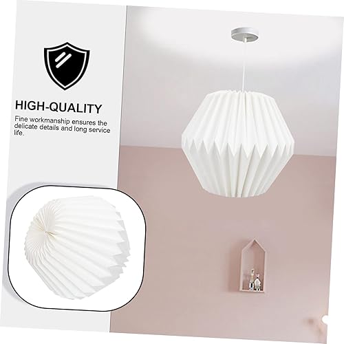 Miniatura 6 de NOLITOY 2 unids hecho a mano linterna de papel pantalla moderna simple cubierta de luz decorativa para decoración del hogar fácil almacenamiento