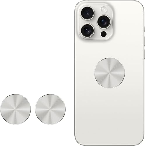 Miniatura 2 de Paquete de 2 adhesivos para placa de metal para soporte magnético de teléfono de automóvil, adhesivo para cuna (compatible con soportes magnéticos),