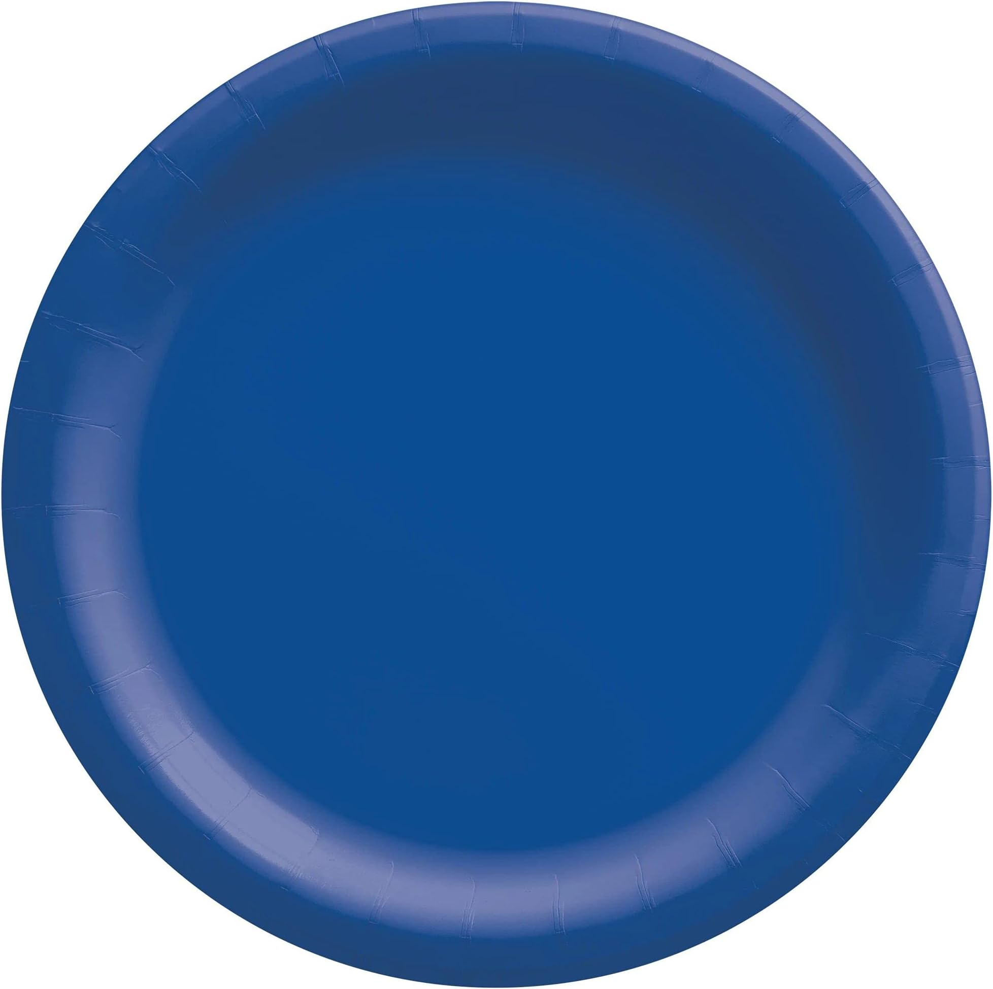 AmscanRound Paper Plates-6.75" | Disposable 20 Pcs, Bright Royal Blue
