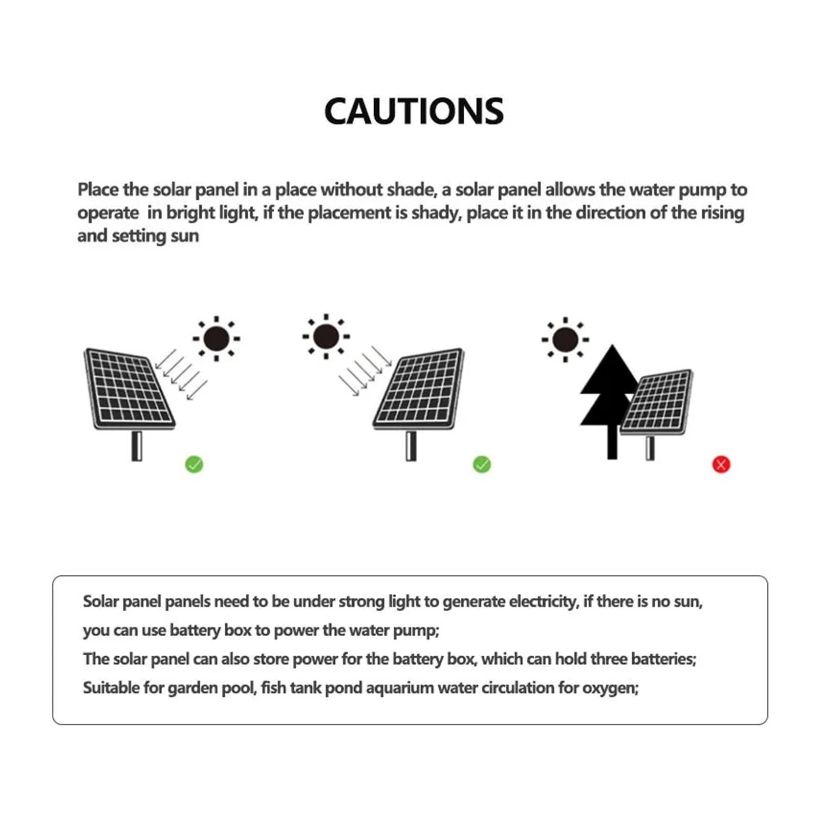 Banco de energía de Panel Solar de 300W, conjunto de bomba de agua de 800L/H, bomba de agua sumergible ultrasilenciosa, decoración de fuente de jardín for estanque de peces motorizado