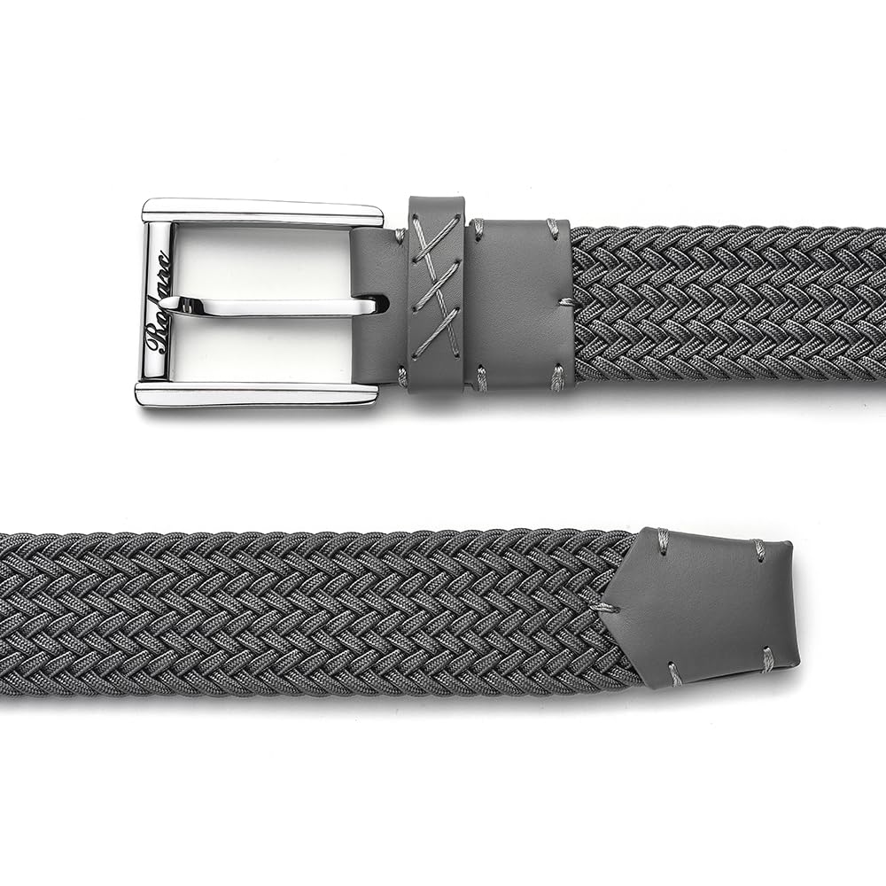 Ceinture de golf tressée pour homme avec boucle en acier élastique 3,5 cm