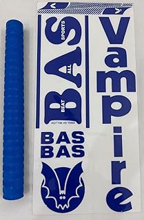 Vampire Cricket BAT Sticker with Grip English Willow BLUE-01
