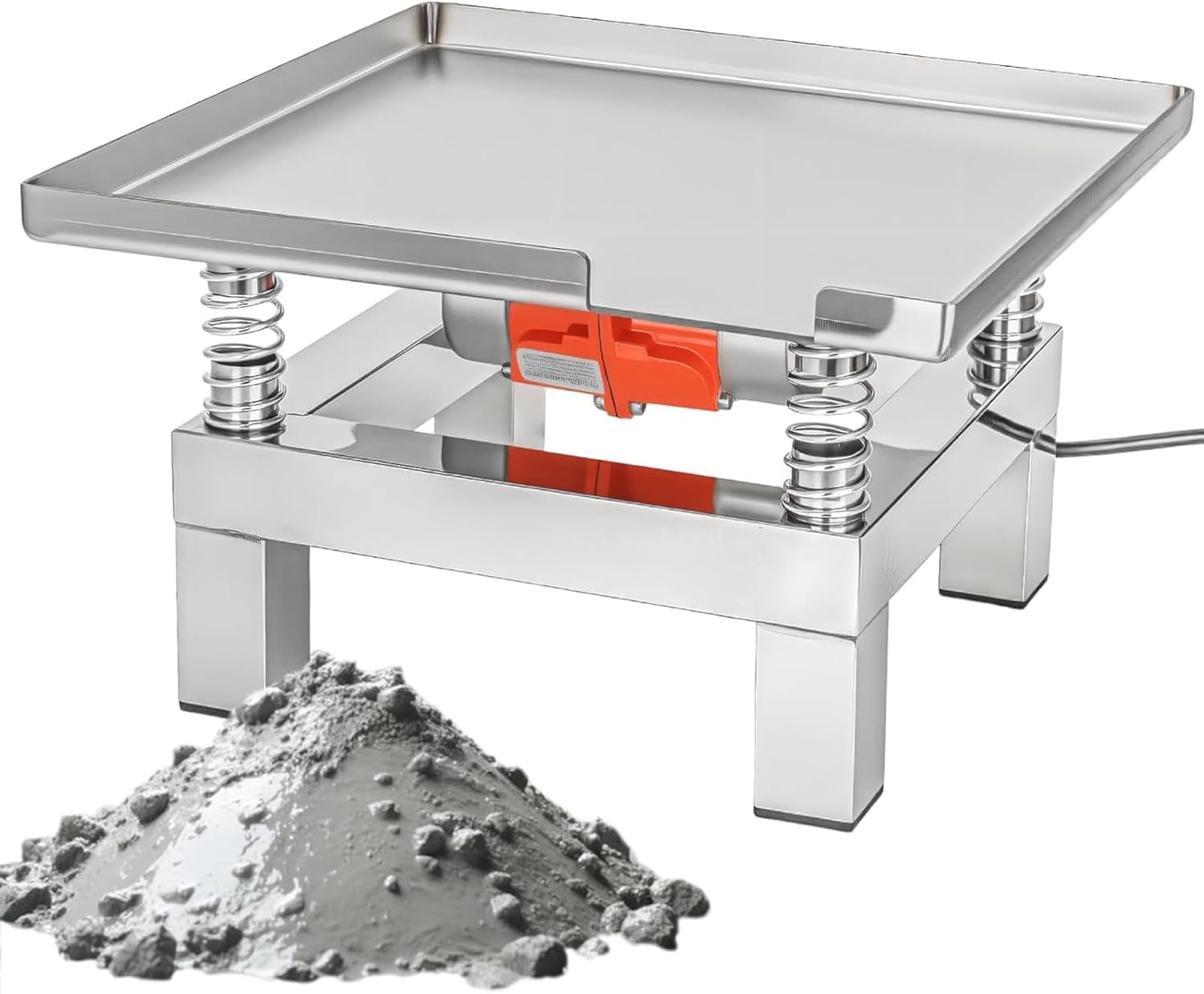 Concrete Vibrating Table - Stainless Steel Mini Concrete Vibrating Table 110V Test Bench Vibration Platform | Efficiently Remove Bubbles & Settle Precipitates,35 * 35cm