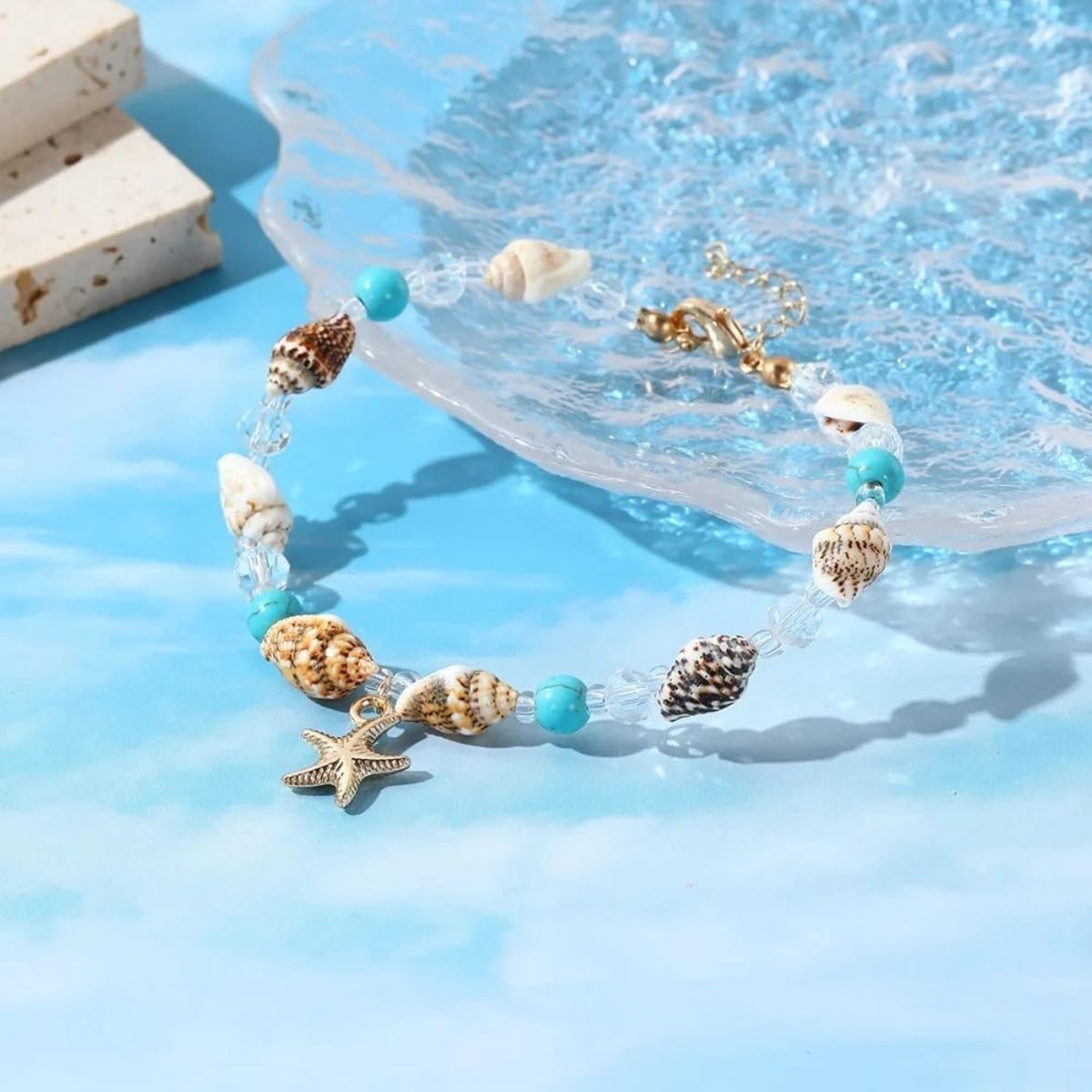 Gioielli Nuovi cavigliere della Spiaggia Estiva 2025 per Donne a Stelle di Stelle Conch a Conchiglia Catena di gusci sulla Caviglia Gambe Bracciale Sandalo per i Piedi Nudo Gioielli Accessori