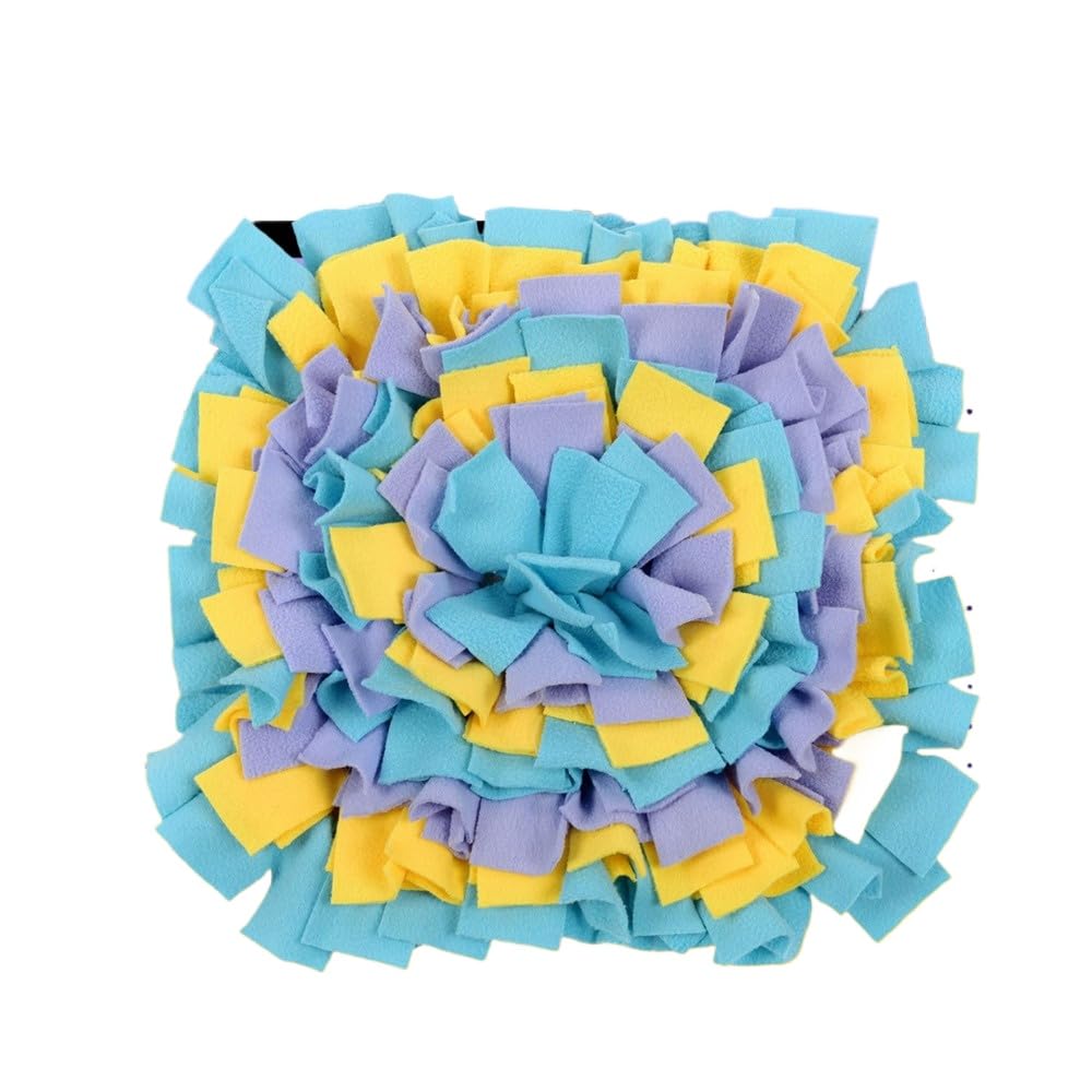 DAFORERAL Mini Square Snuffle Mat for Small Pets, Interactive Nose Work Toy for Rabbits Hamsters Dogs, Fun Foraging Pad for Boredom Relief and Energy Release (A07)