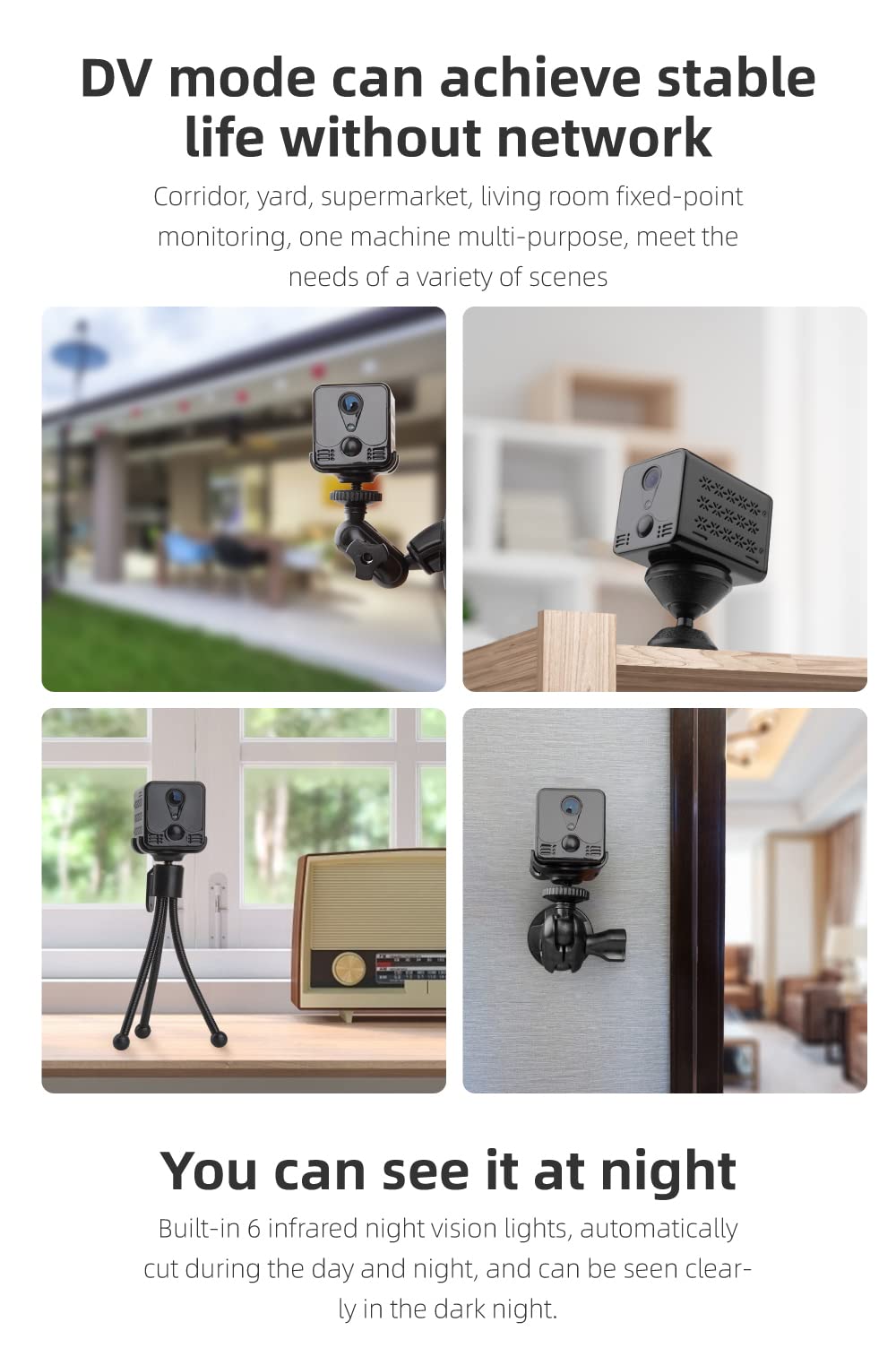 V88R®2600mAh Low Power PIR Night Vision Mini Full HD IP Security 4G Camera LTE CCTV Camera Sim Card Slot Cloud Storage 2