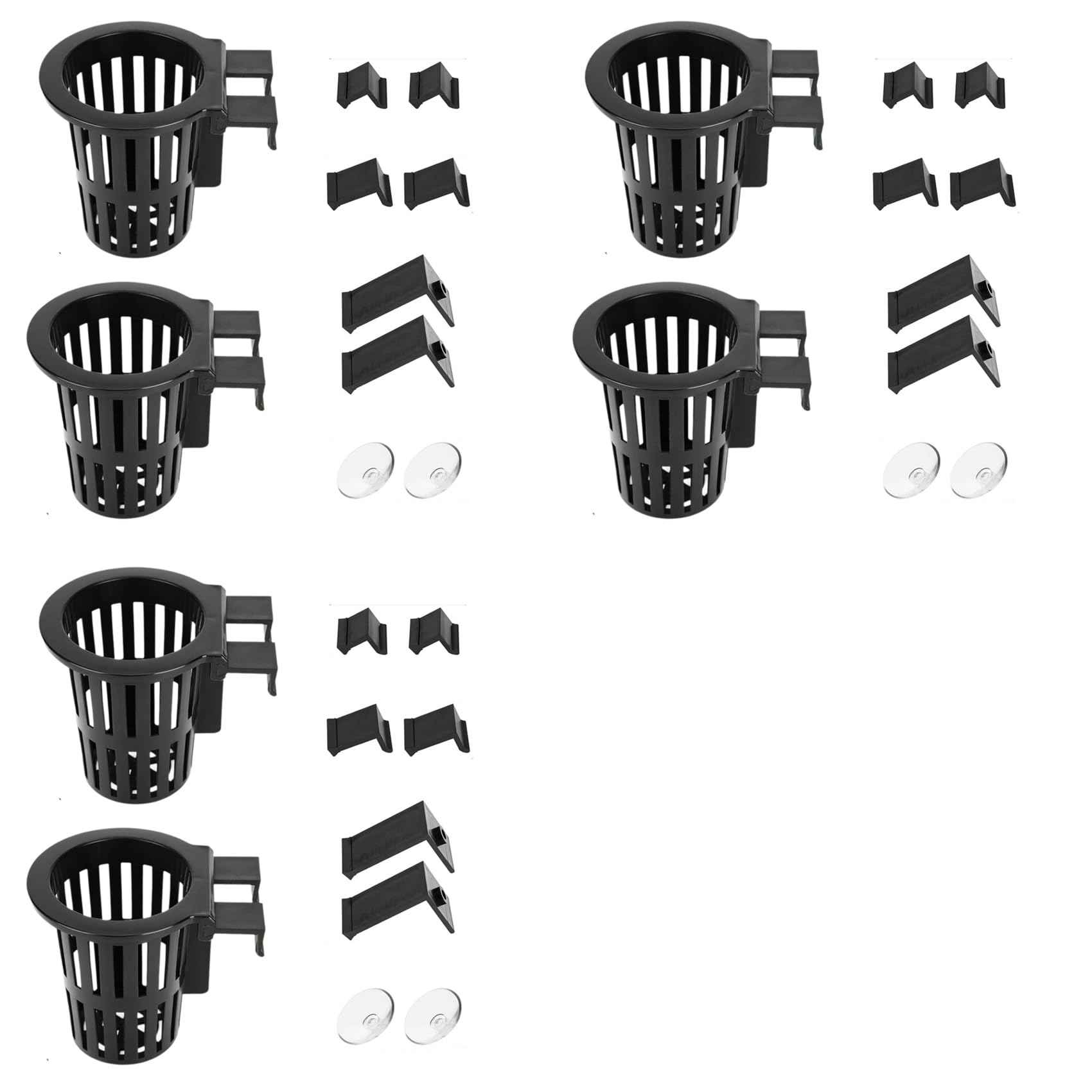 Jnchdghwa Aquarium Plant Holder with 1.57-Inch Extension Hooks and Suction Cups for Fish Tank Aquaponic Plant Cultivation 6 PCS