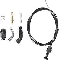 Vista 5 de munirater Cable de estrangulador de carburador y kit de émbolo de válvula de repuesto para Foreman 500 Longitud del cable 4.2 ft
