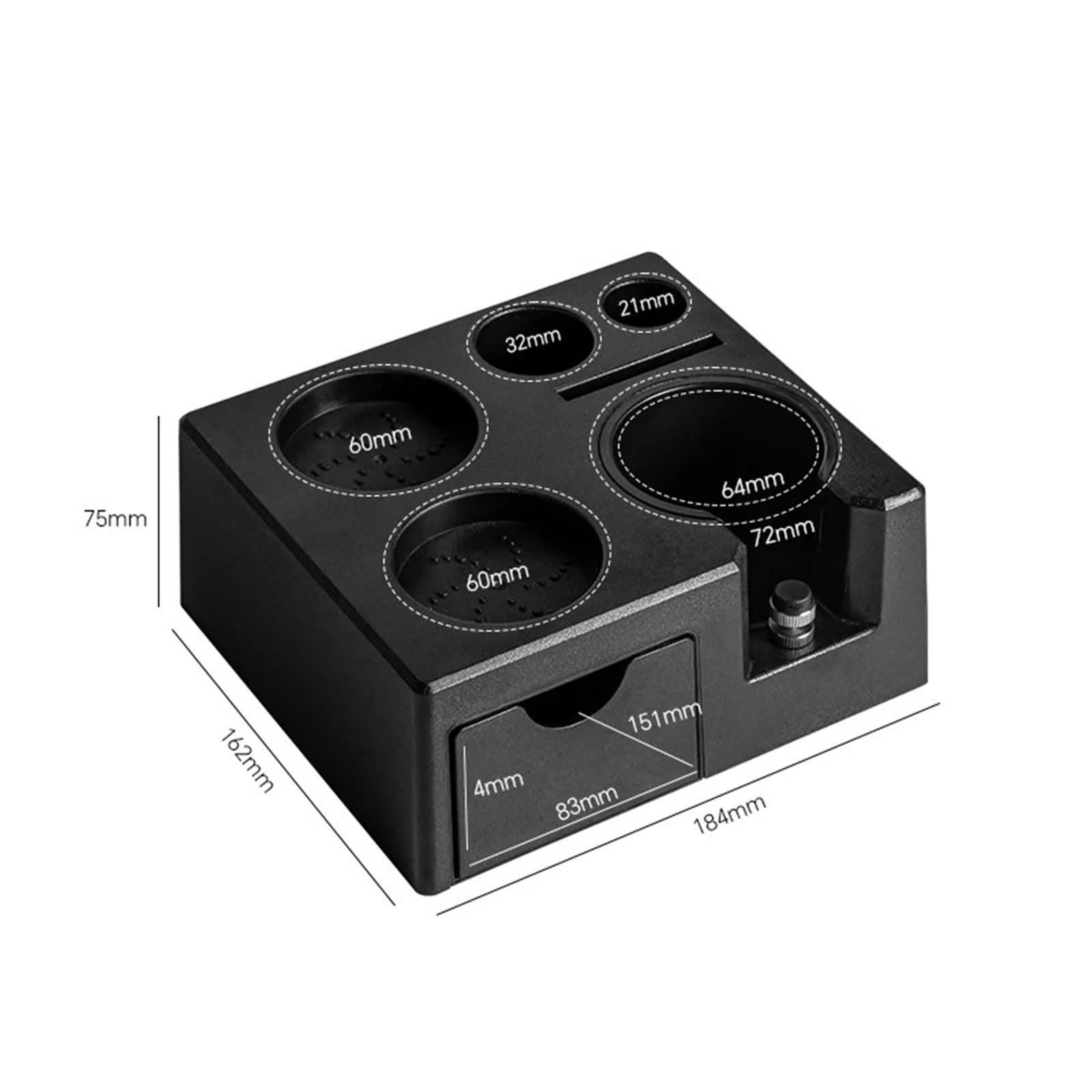 EstacióN De Apisonamiento De Espresso Y Caja De Go Estante portafiltro de café 51/53/58mm, soporte distribuidor, for tapete Espresso, caja golpe for, accesorios