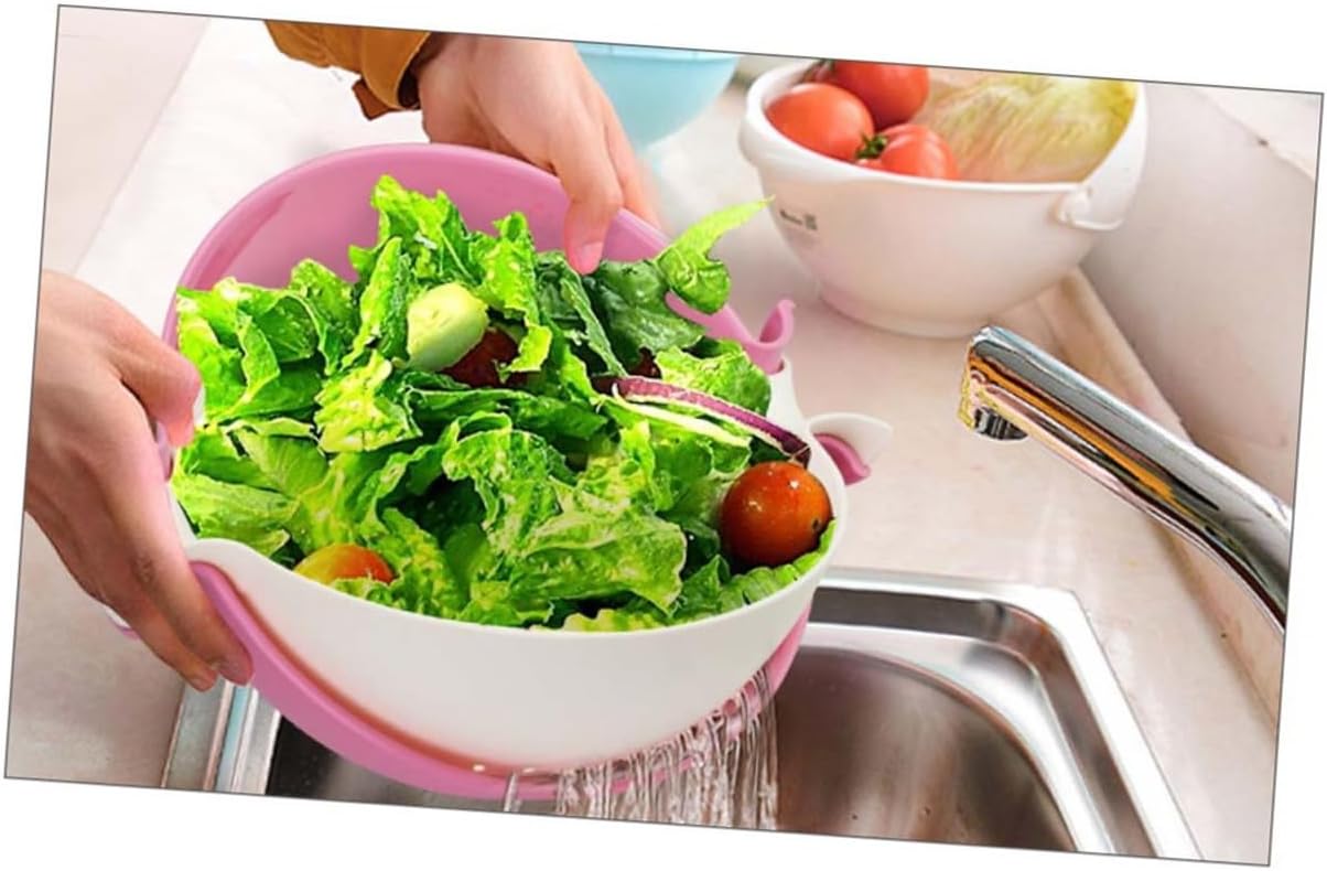 STOBAZA 2pcs Kitchen Sink Strainer Colander Bowl Sets Large Plastic Strainer for Vegetables Pasta Fruits