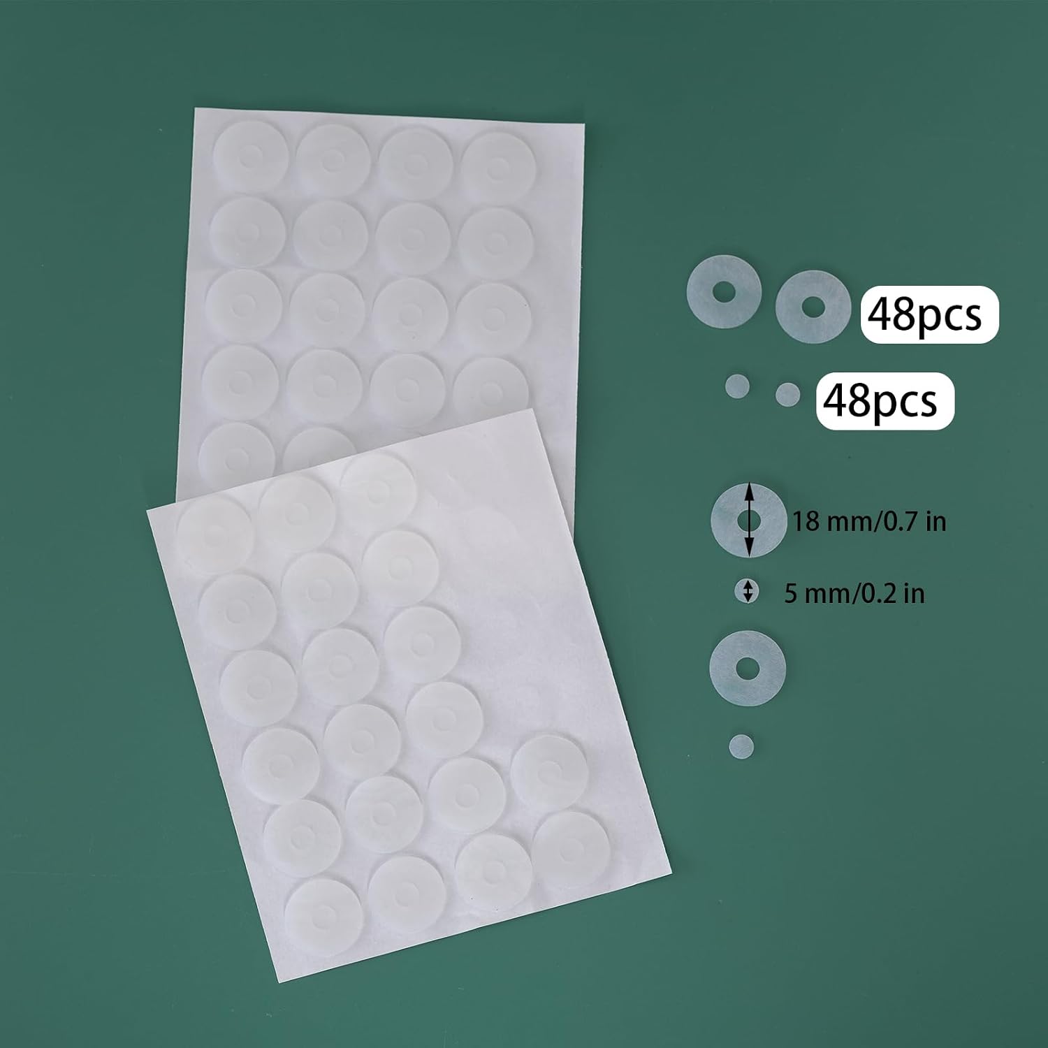 96 Pcs Translucent Non Slip Silicone Grips, True Grips Quilt Templates Adhesive Rings Non Slip Stickers, Anti Skid Ruler Grip Stickers for Quilting Rulers/Quilters