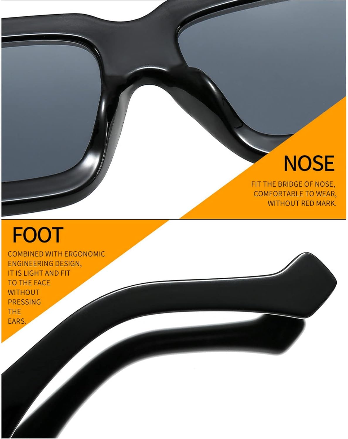 Square Sunglasses For Women Men Trendy Fashion Rectangle Sunglasses Uv Protection Retro Vintage Womens Sunglasses - Image 6