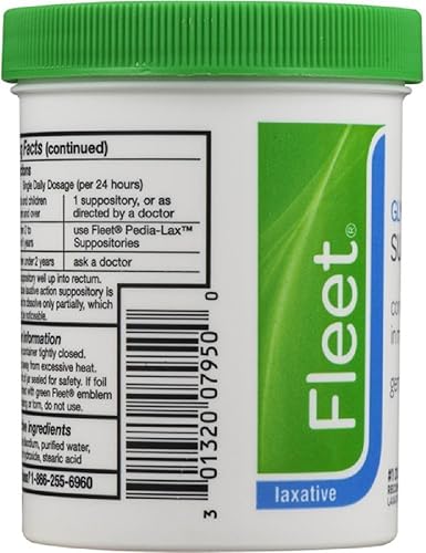 Miniatura 3 de Fleet Supositorios de glicerina laxante para estreñimiento en adultos, 50 unidades, paquete de 12