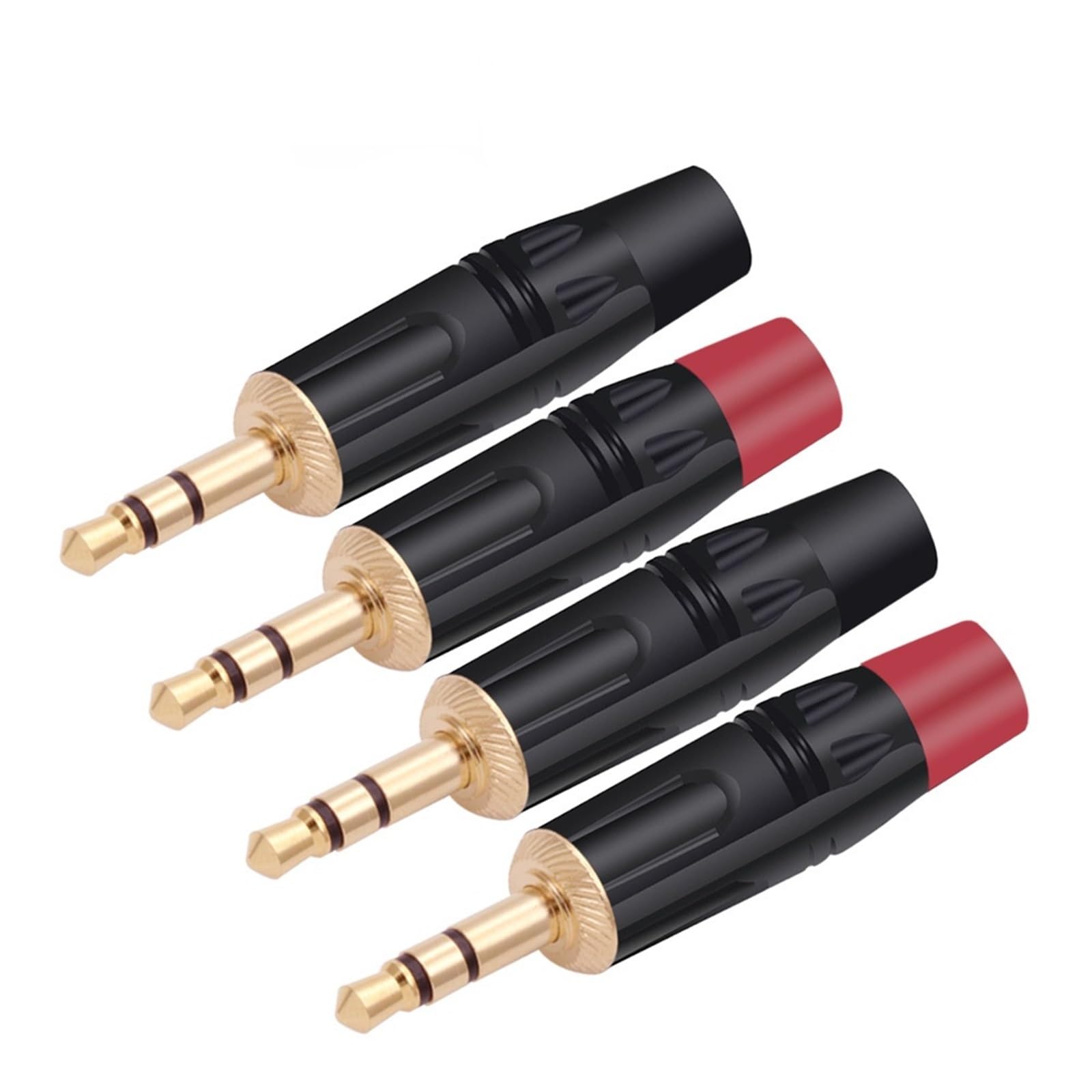 10 pièces 3.5MM 3 pôles prise mâle stéréo à souder 3 broches 3.5MM prise stéréo bricolage connecteur de fil de prise casque (Color : Black)