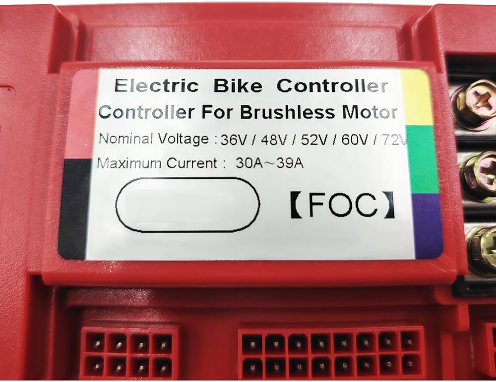 Intelligent Brushless Sine Controller 36V 48V 60V 72V 800W-1500W Maximum Current 39A Aluminium Alloy E-Bike Brushless Motor Controller for Electric Bicycle Scooter