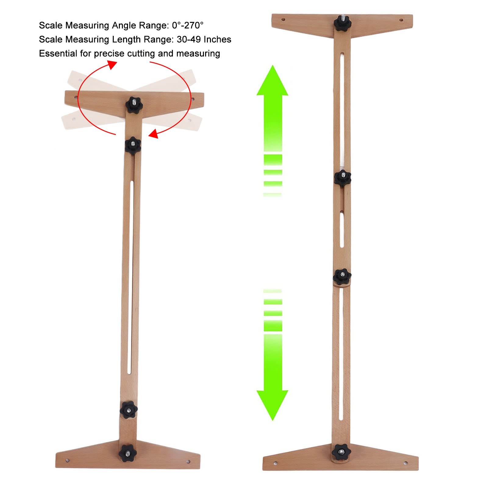 Righello per Scale in Legno, Modello per Scale con Scala da 0 a 270 Gradi, Strumento da Taglio per Falegnami Professionisti e Appassionati