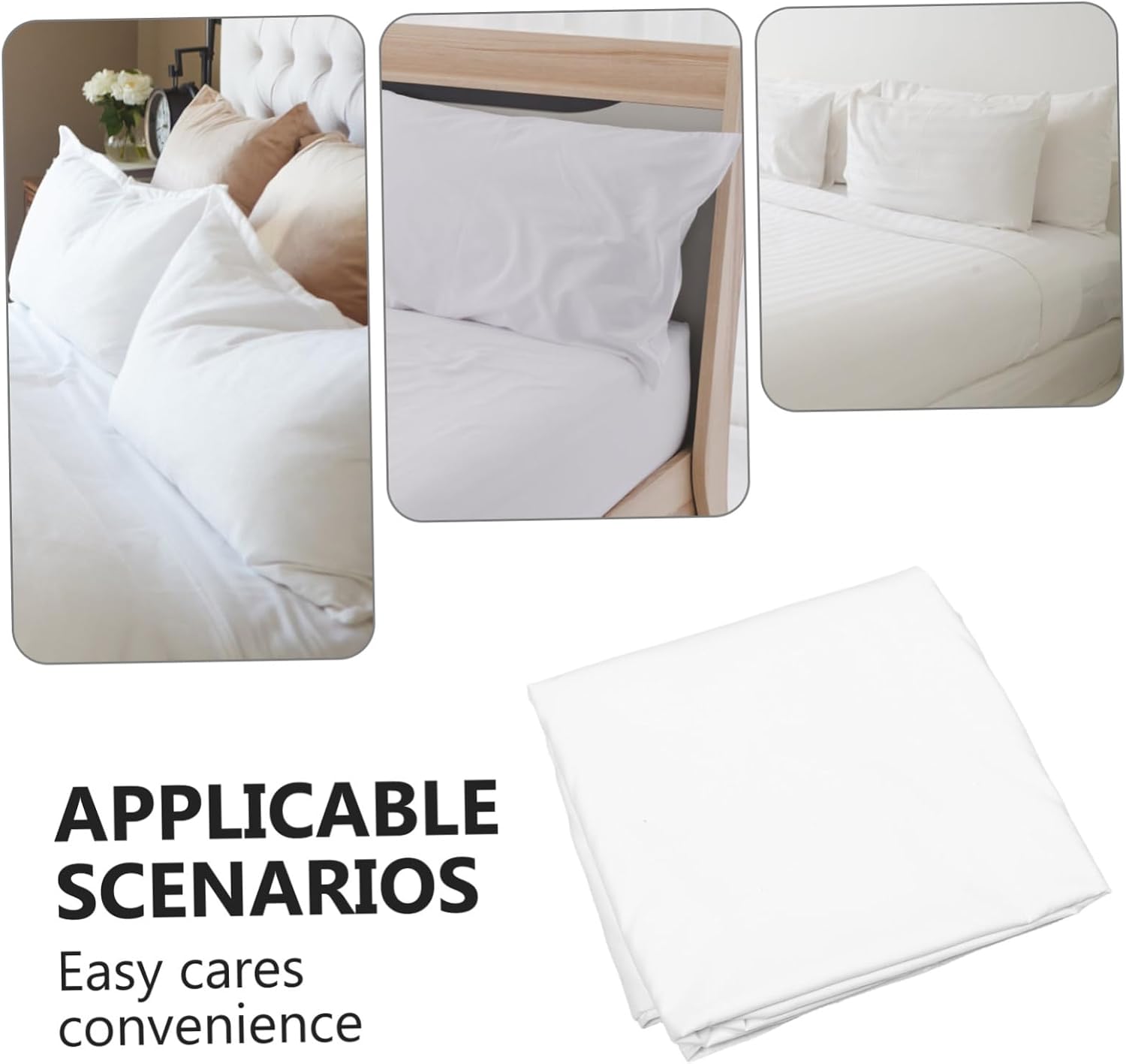 BESTOYARD Single White Flat Bed Sheet for Hospital and Camp Use, Wrinkle-Resistant Chemical Fiber Material, Comfortable Hotel Quality Bedding, Breathable Design, Easy Care, 63x91 Inches