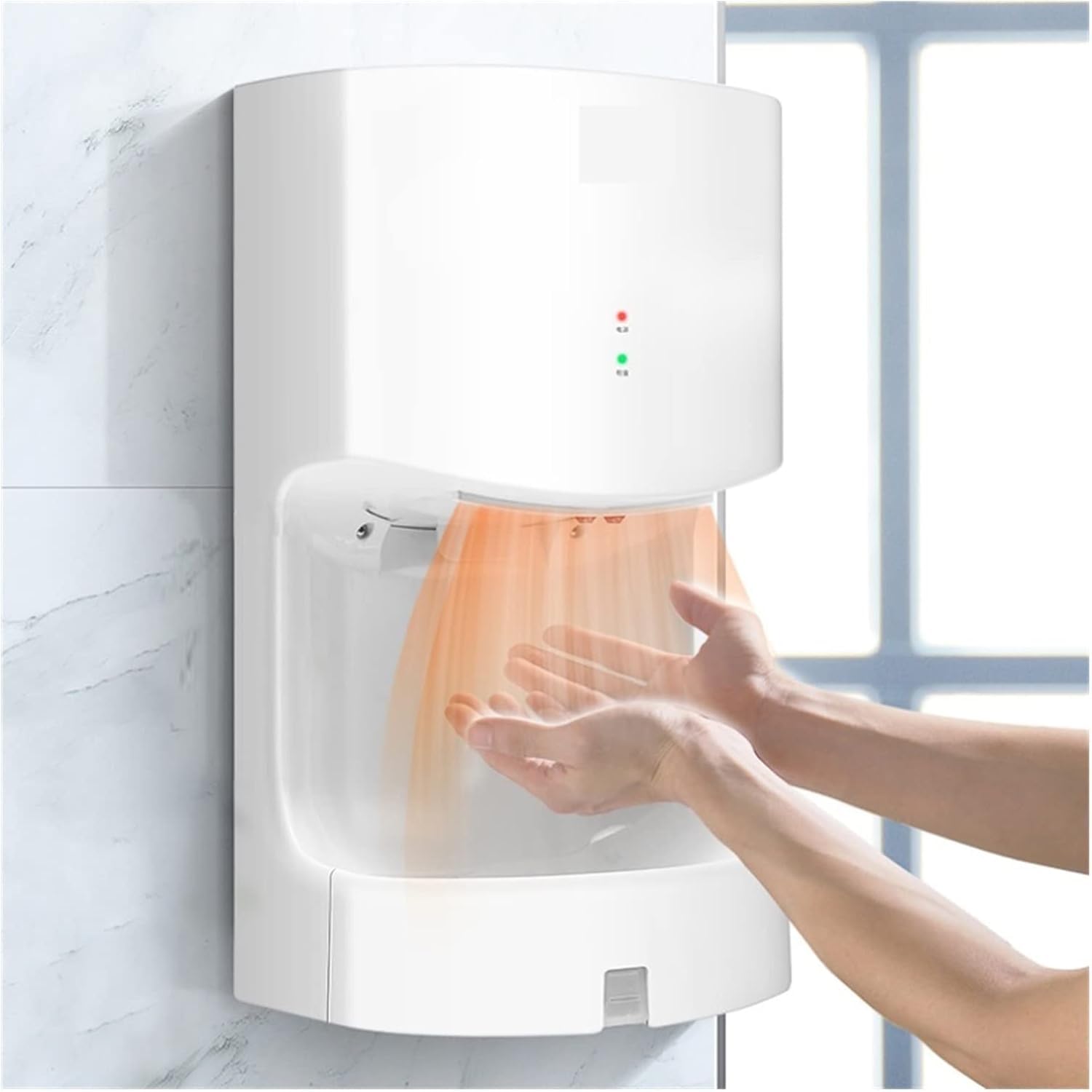 Asciugamani Elettrico, Asciuga Mani Elettrico, Asciuga Mani Automatico A Induzione Per Uso Domestico, Asciuga Rapidamente Le Mani In Modalità Caldo E Freddo Per Servizi Igienici, Edilizia Commerciale