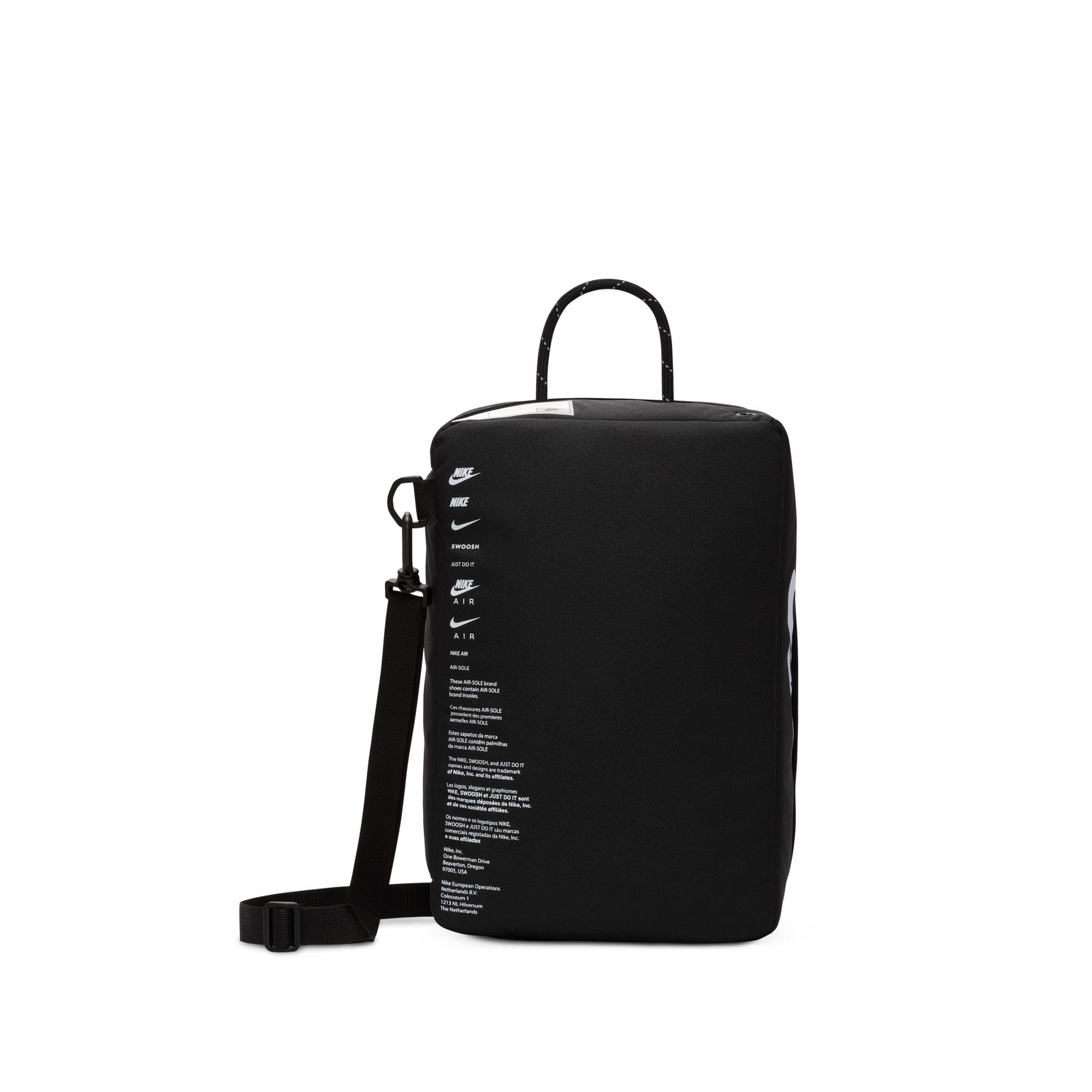 Nike Sac de boîte à chaussures unisexe, noir/blanc, 12 litres, noir/blanc, 12 litres, classique