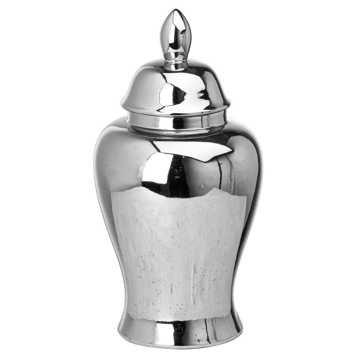 Hill Interiors Chrome Ginger Jar, Mixed, 28 x 13 x 0.84cm