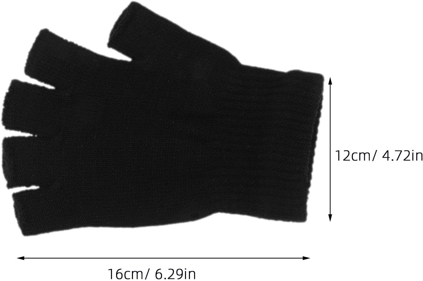 Xmas 3 Pairs Winter Fingerless Gloves Touchscreen Warm Knitted image 2