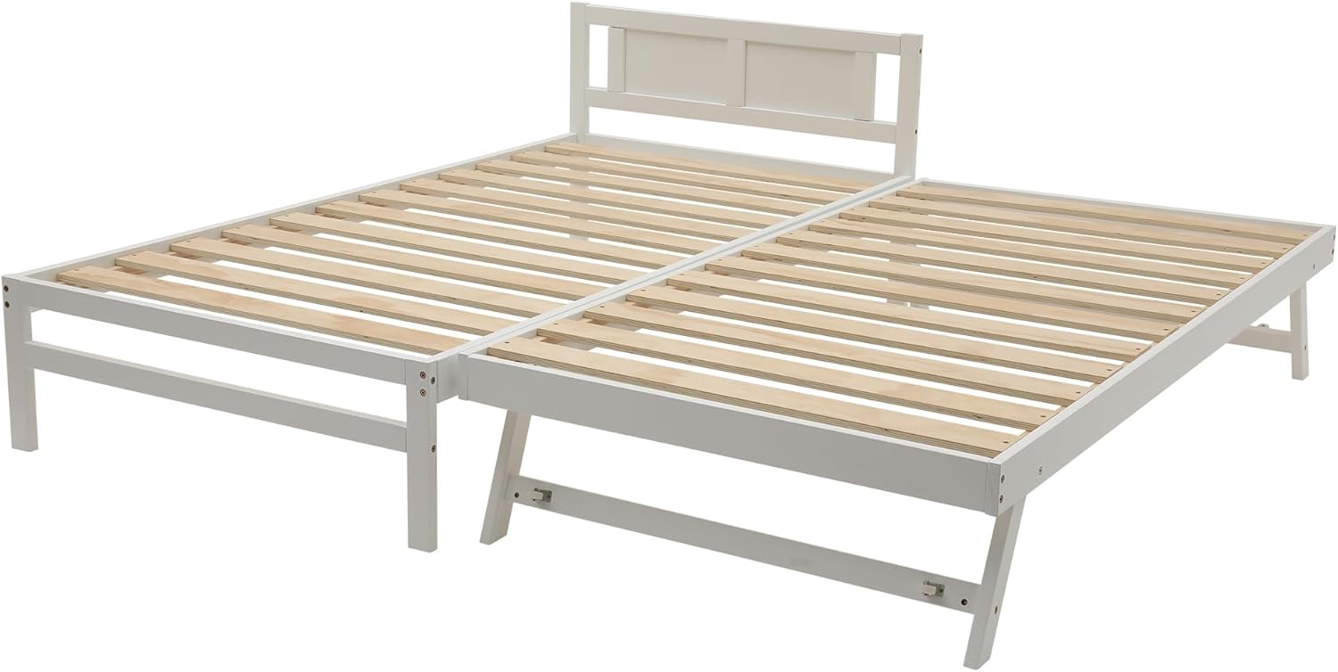 Kayapy 【ホワイト】親子ベッド 二段 ウッドベッド シングル ディ