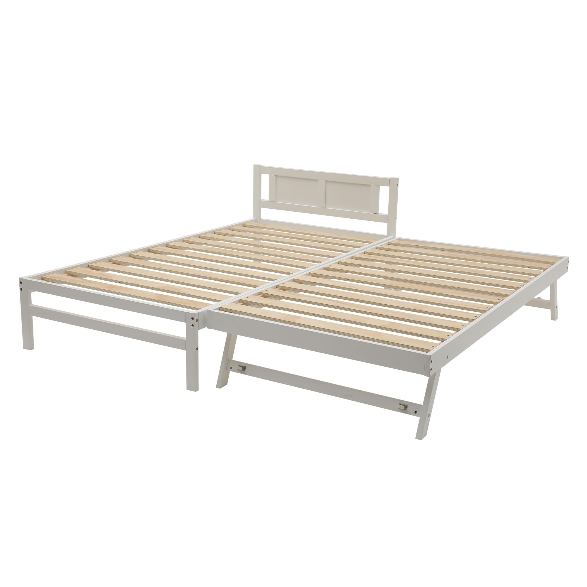 Amazon｜OSLEEP ベッドフレーム 木製 シングルベッド キャスター付き