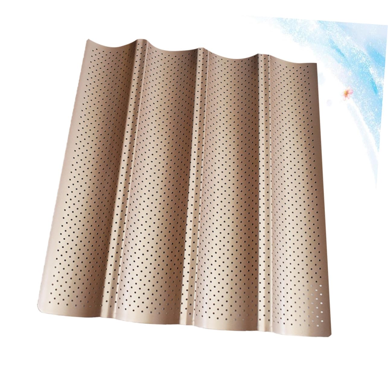 Baguette Backform Perforiertes Backblech aus Hitzebeständigem Material Antihaftbeschichtetes Französisches Brotbackblech für Ofen Wiederverwendbar und Leicht zu Reinigen