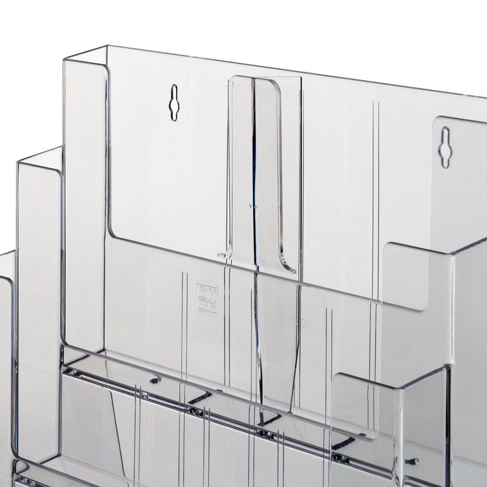 taymar Porte-brochures de table XXL, 4 étages, transparent