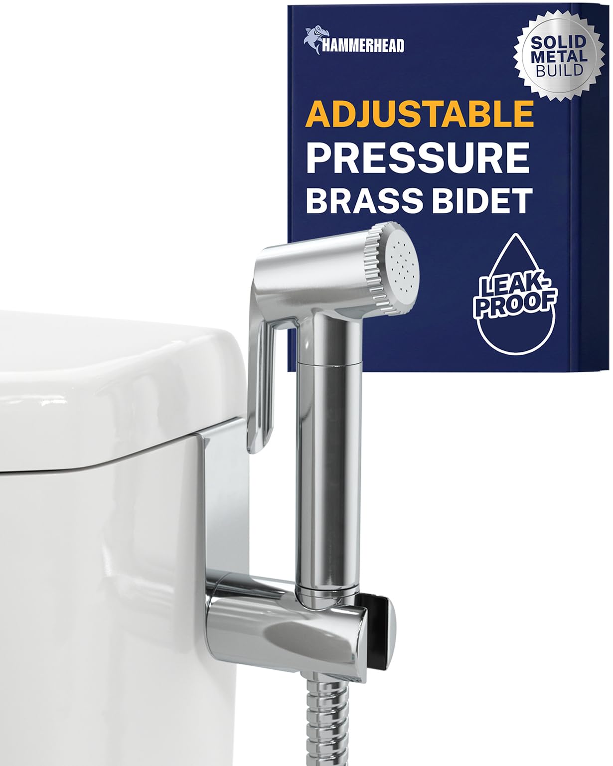 HammerHead Showers Solid Metal Adjustable Pressure Handheld Bidet