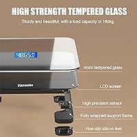 Vista 6 de Smart Scale for Body Weight Digital Bathroom Scale with Temperature Indication Corner Design Highly Accurate Body Weight Scale Black Body Fat Scale