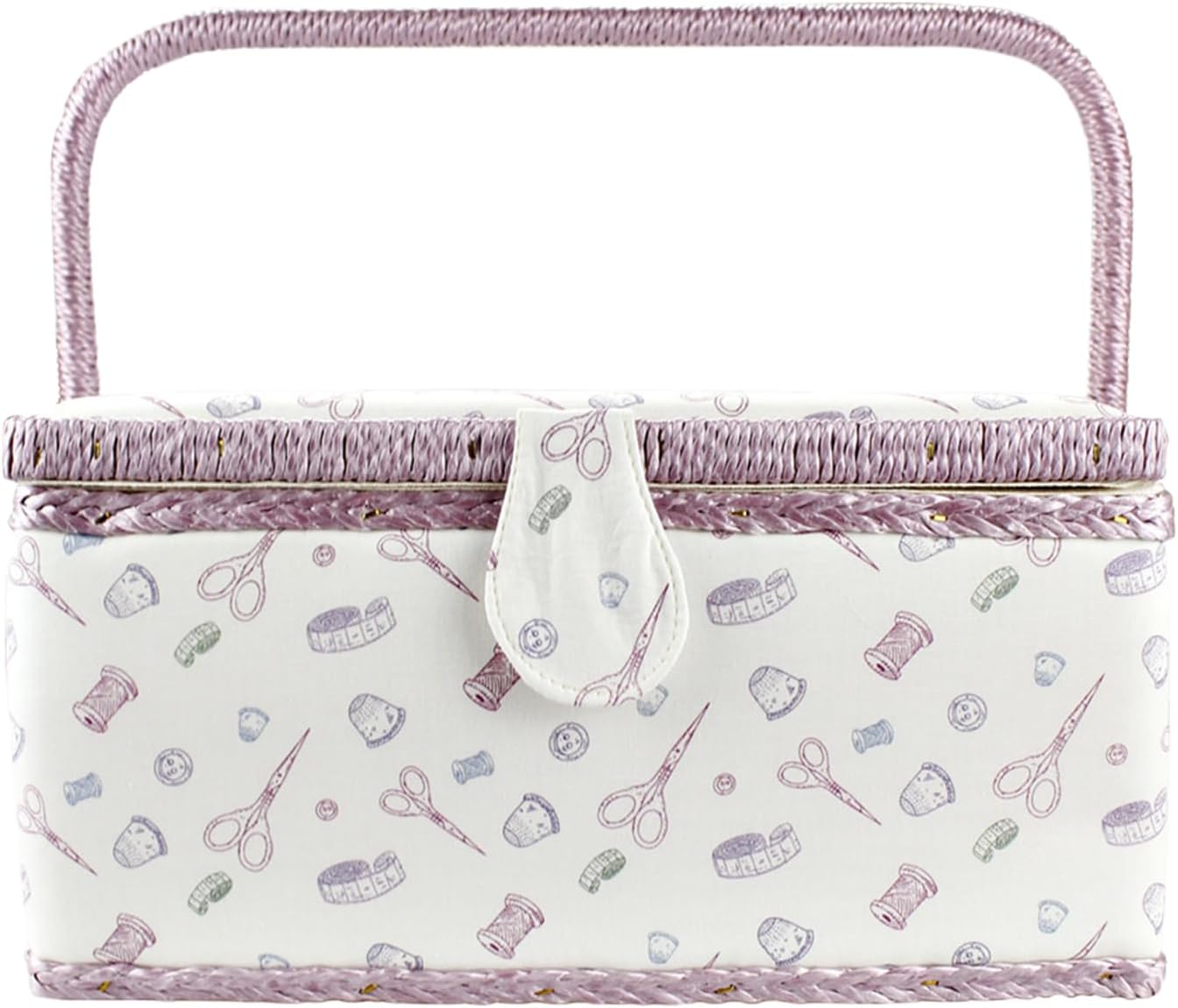 Sewing Basket Organizer Multi-Compartment with Handle Storage