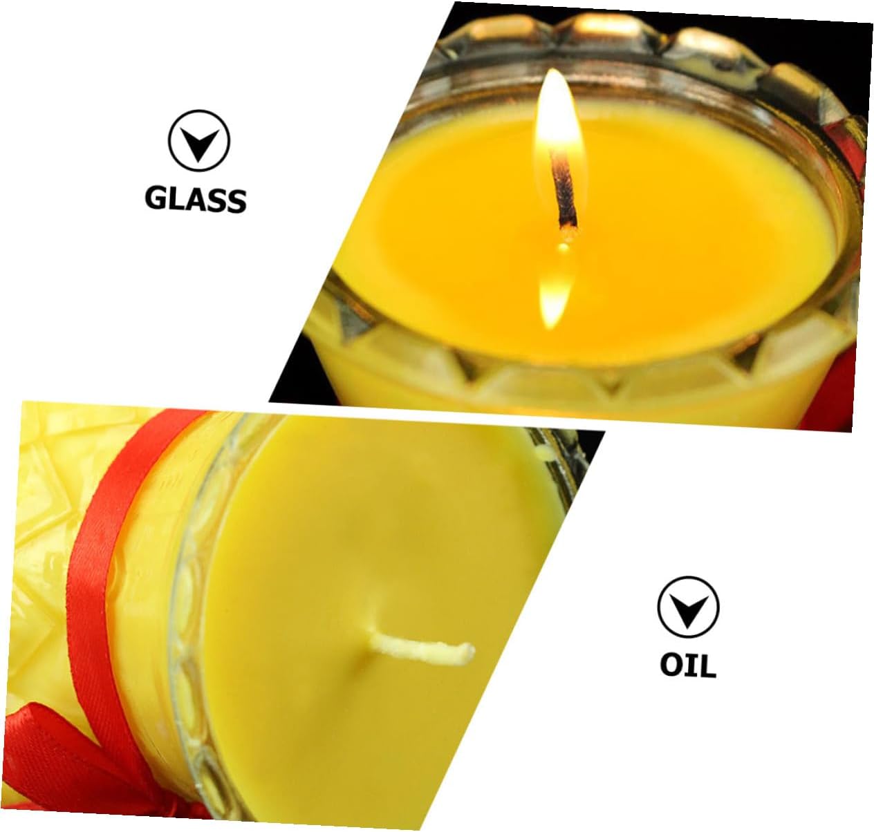 Buddhist Pineapple Ghee Decor Butter Lamp Set Yellow Sturdy Craftsmanship Suitable for Room Office Temple