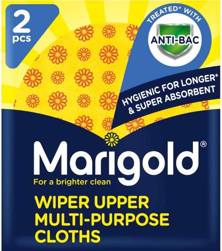 Miniatura 2 de Marigold Limpiaparabrisas de tela multiusos superior, 12 paquetes de 2 paños, amarillorojo, 7.5 x 0.5 x 9.1 in