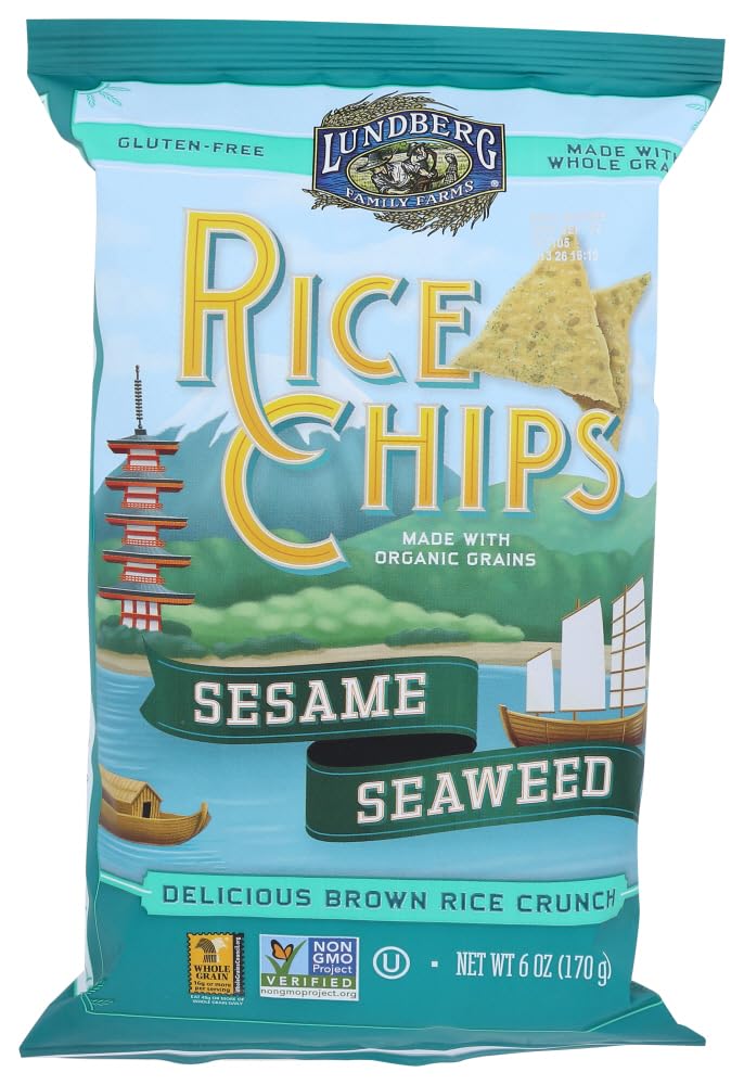 Lundberg Rice Chips, 6 Ounce (Pack of 12)
