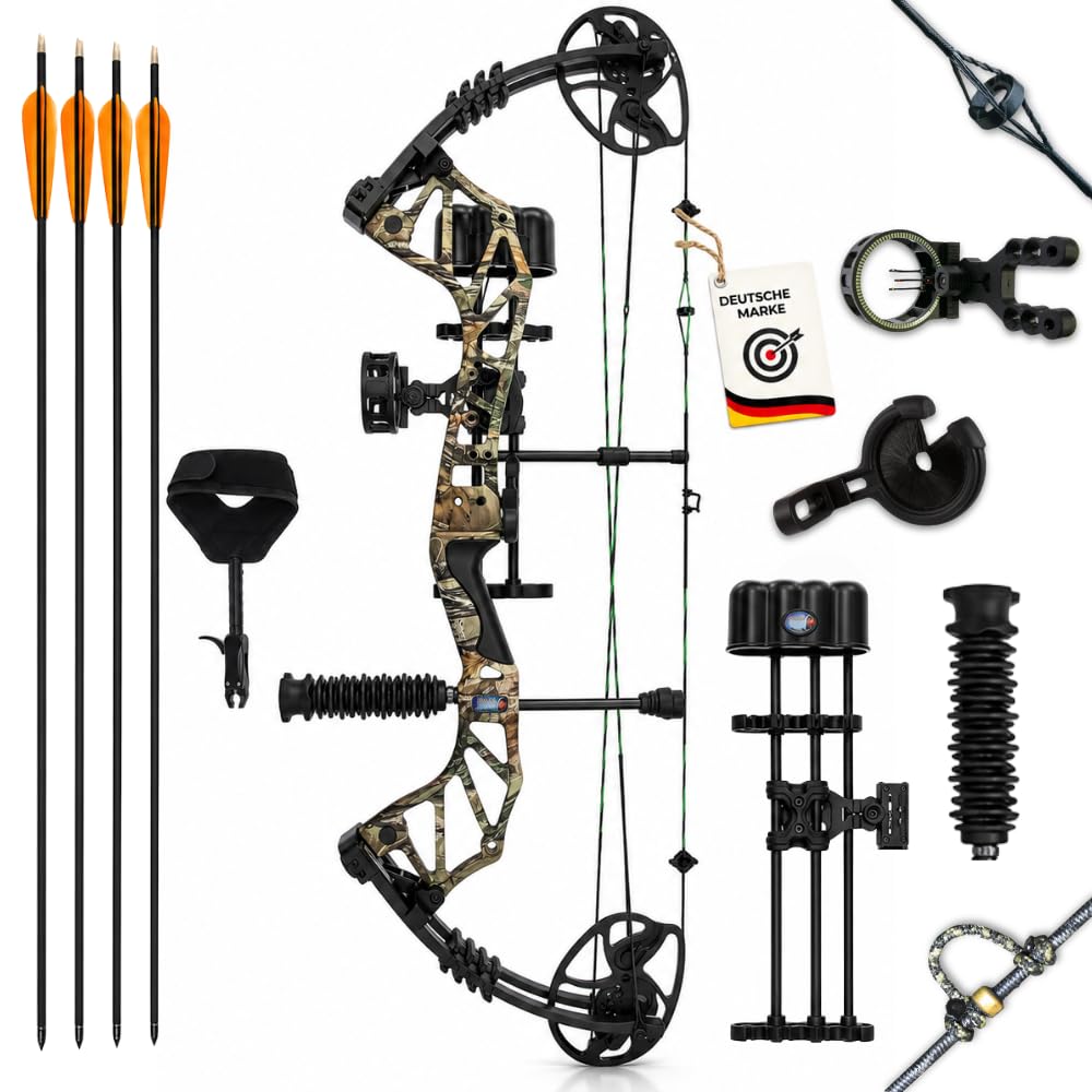 Drake Thorns-30–70 lbs- Compoundbogen, voll ausgestattet, Set mit Köcher | Loop...