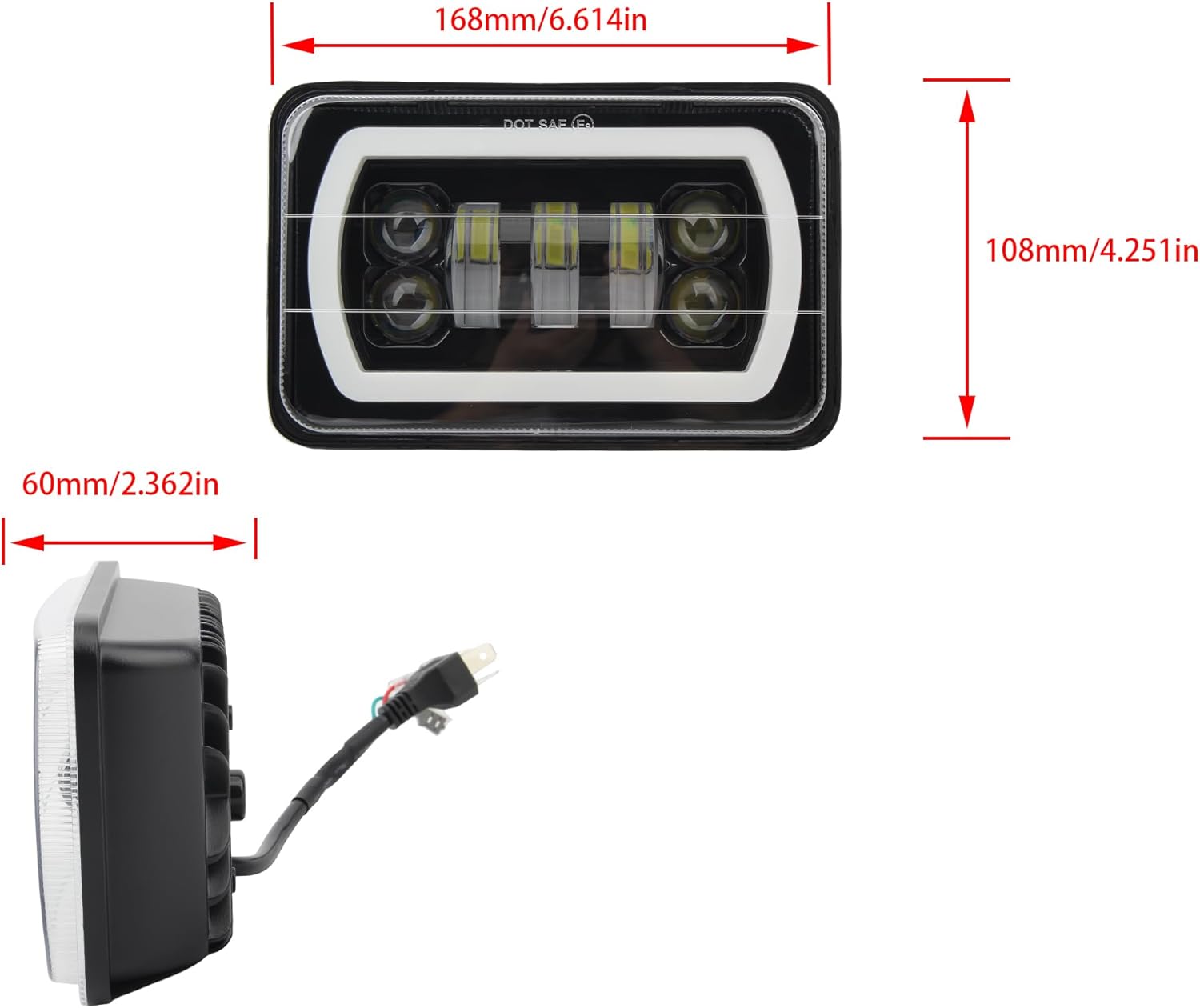 Compatible with XR250 XR400 XR650 Suzuki DRZ Universal Motorcycle 55W LED Headlight Wick DRL Lamp Turn Signal Modification Accessories