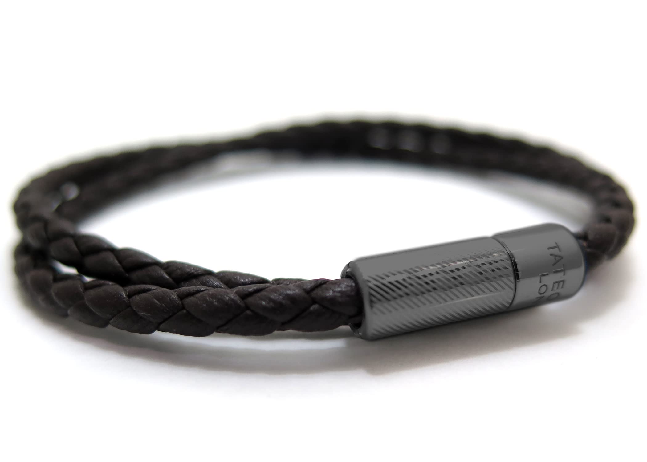 タテオシアンTATEOSSIANシルバー925金具編込みレザーコンビブレスレット TATEOSSIAN ブランド アクセサリー タテオシアン シルバー