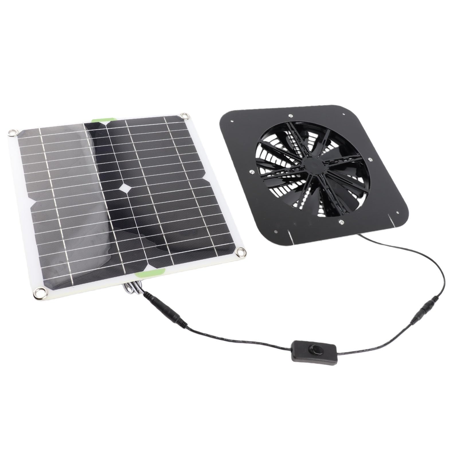 Rengue Ventilatore di Scarico Solare Ventilatore di Ventilazione | Silicone Monocristallino, Cavo di Commutazione, Adatto per Pollaio, Serra, e Soffitta