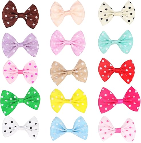 Miniatura 3 de 100 cintas de grogrén para manualidades, mini lazos para manualidades, decoración de corbatines para el cabello para niños, accesorios de lazos para