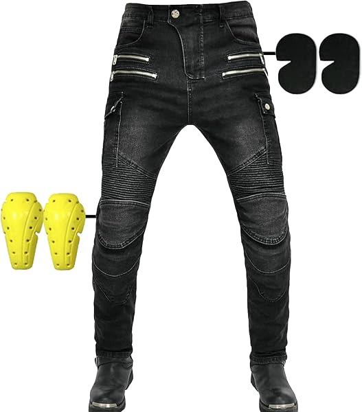 Pantalons de Moto en Denim avec Protection Renforcée pour Hommes et Femmes - Jeans de Course - 1